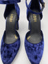 Lodi tizis pumps platform fluweel blauw
